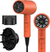 Sèche-cheveux électrique compact haute vitesse avec technologie ionique négative, design portable en forme de marteau pour usage hôtelier