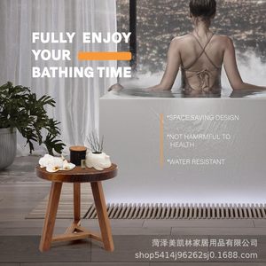 Tabouret de salle de bain en bois Meikelin, taille personnalisable, antidérapant, pour l'heure du bain - Product Image 1