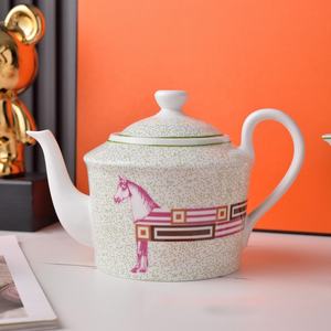 Ensemble de café et de thé en céramique de style européen, nouveau produit, 15 pièces, design cheval - Product Image 2