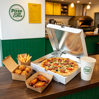 Boîtes à pizza en aluminium SP4899, tailles 7-12 pouces - Emballages alimentaires carrés jetables - Cartons à emporter - Fabrication sur mesure