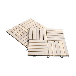SMARTWOOD Durable DIY Interlocking Acacia Wood <b>Plastic</b> Composite <b>Tiles</b> Waterproof Outdoor WPC Decking Flooring for Patio Balcony - Product Image 1