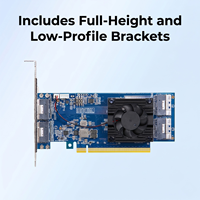Kartu Switch Server PCIe 4.0 X16 PEX88048 Bebas Bifurkasi 2 Internal 2 Eksternal SFF-8654-8i NVMe U.2 EGPU DOCKING STATION