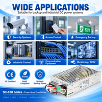 Alimentation électrique à mode commuté DC SC-180 avec fonction UPS, 12V 24V 180W, sortie unique 5A, fonction de charge de batterie