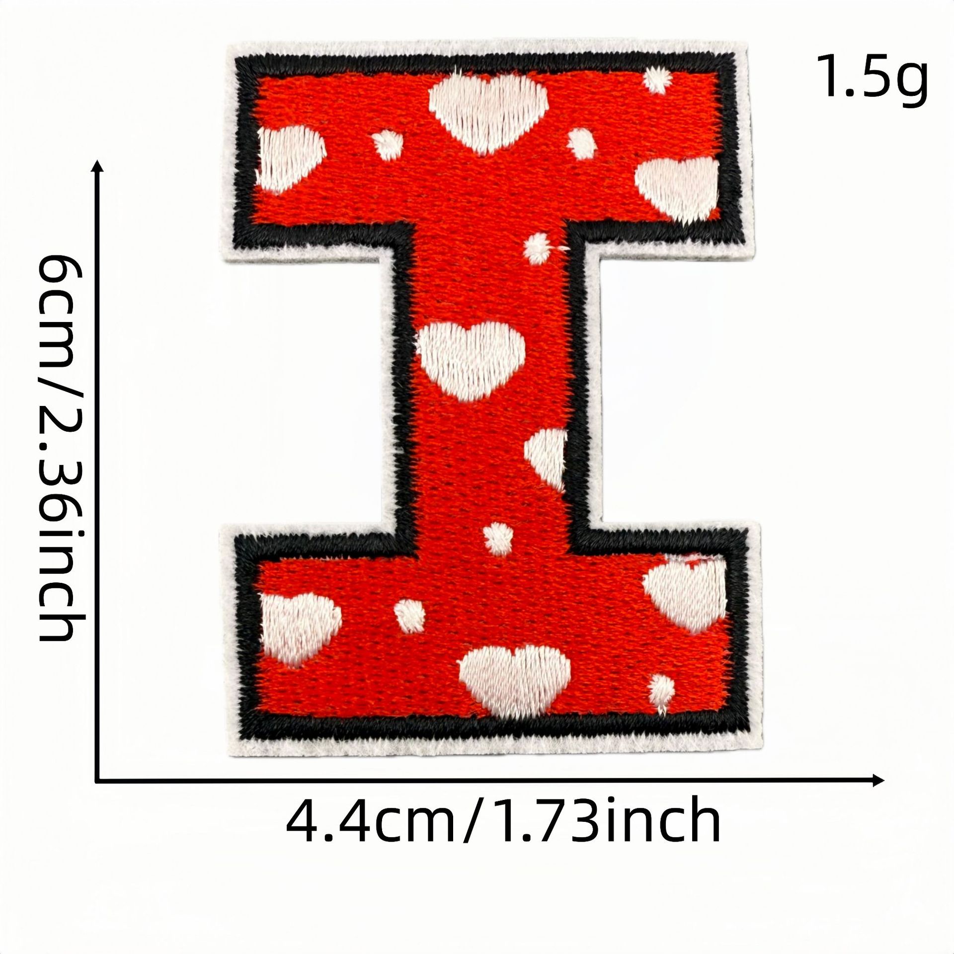 Autocollant en tissu lettre anglaise i