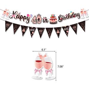 ชุดอุปกรณ์ตกแต่งงานเลี้ยงวันเกิดสีโรสโกลด์ชุดตกแต่งครบรอบแต่งงาน50ปีชุดสำหรับตกแต่งงานปาร์ตี้ - Product Image 3