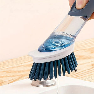 Juego de cepillos de plástico de mango largo al por mayor para limpieza del hogar y la cocina, diseño mejorado, fácil lavado y acceso. - Product Image 6