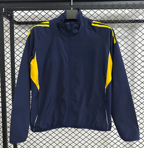 سترة واقية من الرياح للتدريب للبالغين بلون أزرق مخضر داكن، مقاومة للماء وصديقة للبيئة وتحمي من الأشعة فوق البنفسجية وقابلة للتنفس وخفيفة الوزن - Product Image 1