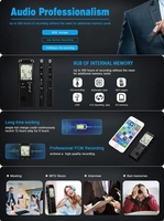 T60 Mini enregistreur vocal numérique professionnel 96 heures Dictaphone enregistreur vocal Audio numérique avec lecteur MP3