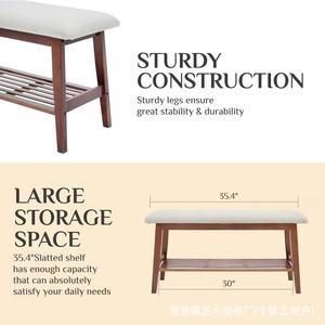 Cross-border <b>shoe</b> changing stool, Nordic style, minimalist modern home use, doorway <b>shoe</b> <b>rack</b>, <b>shoe</b> cabinet <b>storage</b> stool - Product Image 3