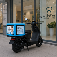 Boîte d'affichage LED pour scooter de livraison P3, écran publicitaire extérieur étanche, 4G WiFi, boîte LED pour livraison de nourriture