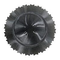 Assiette de Présentation Ronde Noire de 13 Pouces en Plastique pour Mariages et Événements, Personnalisable en Gros