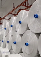 Rouleau de tissu tubulaire coloré tissé en raphia PP à prix bon marché avec logo requis pour les sacs Jumbo Fibc