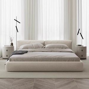 <span class=keywords><strong>Lit</strong></span> Moderne Italien Minimaliste 2026 en Tissu Synthétique avec Cadre en Bois, Confortable pour Chambre à Coucher, Matelas en Latex, Taille Queen/King, <span class=keywords><strong>Gain</strong></span> <span class=keywords><strong>de</strong></span> <span class=keywords><strong>Place</strong></span> - Product Image 5