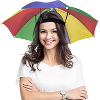 Parapluie-chapeau pliable LS avec logo personnalisé, pour la pêche, les activités de plein air et la randonnée, avec cordon de maintien, commande manuelle, design classique, vente en gros