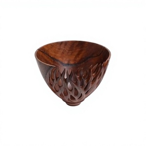 Bol de service vintage en acacia poli, durable, pour mariage et réceptions, écologique, qualité supérieure, prix de gros très avantageux - Product Image 2