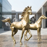 Sculptures d'animaux en Bronze, grande statue de cheval d'extérieur