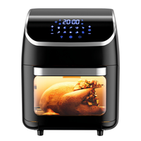 Friteuse numérique 6/7/8/9/10/11/12L avec écran tactile intelligent, fenêtre visuelle, friteuse carrée en acier inoxydable pour la promotion
