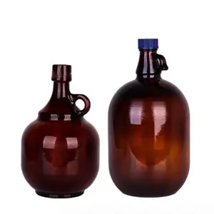 Beer growler amber 32oz 64oz beer growler manufacturers with black screw cap