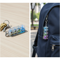 High Quality Handmade Keycap Keychain Resin Artisan Keyring Durable Lightweight Accessories for Custom Mechanical Keyboard