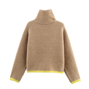 Abrigo de Punto con Bloques de Color para Mujer, Nueva Colección Otoño/Invierno - Product Image 3