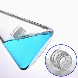 Tiandi <strong>Lab</strong> 500ml Glass Erlenmeyer <strong>Flask</strong> <strong>Conical</strong> <strong>Flask</strong> <strong>with</strong> Blue Screw Cap - Product Image 5