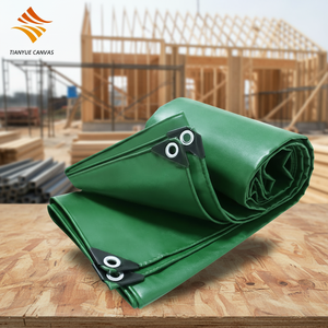 Bâche en PVC enduite résistante à l'abrasion et anti-traction, poids moyen (500 GSM), largeur personnalisée, couverture de toiture tissée - Product Image 1