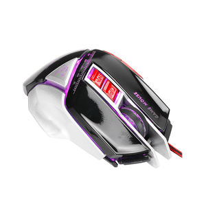 9D có dây LED RGB đèn nền Chuột chơi game 7200DPI quang Ergonomic 9 nút chuột với hơi thở đèn - Product Image 6