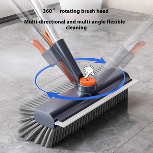 Cepillo de limpieza portátil Zeus Space-Time Modelo 1021 de acero inoxidable con mango largo y cerdas duras para baño, juego de cepillos para limpieza de juntas de azulejos y rincones. - Product Image 2