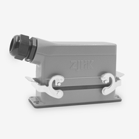 HDC-HE-024-TE-BK ZJHK 자동 24 Pin HDC 연결관, 나사 및 주름 끝 연결관