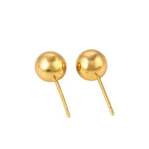 Boucles d'oreilles xup en forme de boule or de dubaï 24K, bijoux 3 grammes, en plaqué or, design pour femmes, nouvelle collection 95523