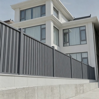 Clôture en aluminium à persiennes, fabrication en usine, pour jardin, cour, arrière-cour, revêtement en poudre noire, taille personnalisée, installation facile