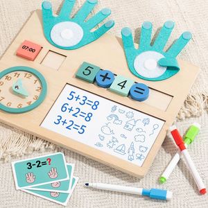 Customized Montessori Educational Wooden <b>Clock</b> Finger Counting Math Teaching Aids Mathematics Learning Toys for <b>Kids</b> - Product Image 2