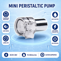 Pompe péristaltique micro-DC OEM du fabricant d'origine 12V résistante à la corrosion à haut débit pour machine à laver et dispositif de désinfection de piscine