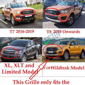 Accessoires de voiture Maictop Grille de pare-chocs avant noire pour <span class=keywords><strong>Ford</strong></span> <span class=keywords><strong>Ranger</strong></span> T8 Wildtrak Pickup 2019 2020 <span class=keywords><strong>2021</strong></span> - Product Image 4