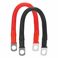 Câble de liaison de batterie robuste de qualité industrielle/maritime, 4 AWG 25 mm², 1/4" M6, avec œillets, isolé en PVC, en cuivre étamé, indice de protection IP65