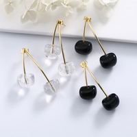 Niche Design Cherry Drop Oorbellen Koreaanse zachte stijl Fruit oorsieraden Dagelijkse outfit Energieke meisje Damesmodeaccessoires