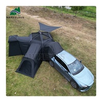 Tente Dôme Familiale Connectable Double Couche Oxford Imperméable pour 8 à 20+ Personnes, Idéale pour Camping, Fêtes en Plein Air et Utilisation avec Voiture (Hayon/Porte-Bagages Arrière)