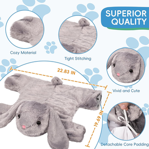 دمية حيوان محشوة مخصصة بوزن ثقيل بسعر المصنع، لعبة أرنب ناعمة من القطيفة لتخفيف التوتر، حيوان محشو للحضن - Product Image 3