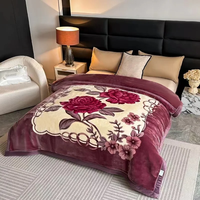 Queen Size anpassbare doppels chichtige weiche Bettdecken Winter qualität Cartoon wirft solide breite Sorten spezifikationen gesichert