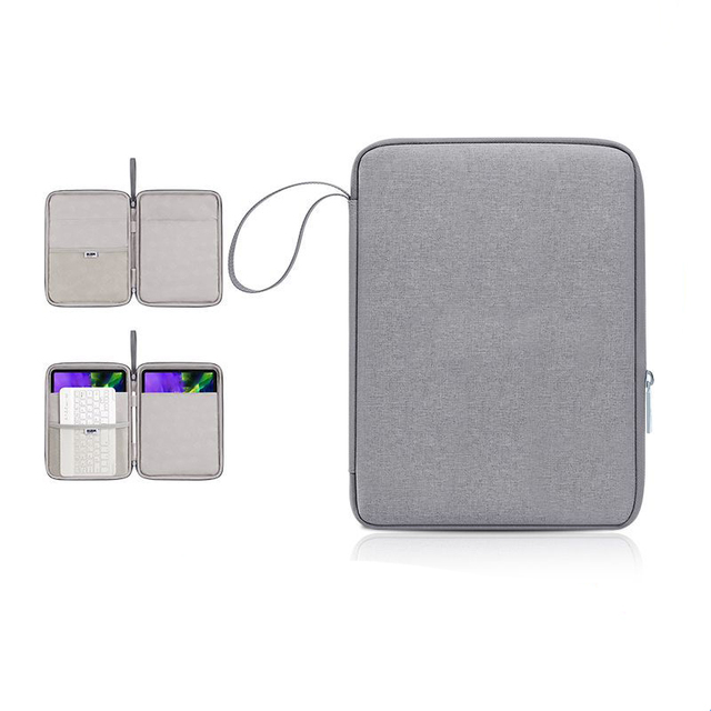 10.9/12.9 Inch Solid Color Polyester Waterproof Scratch-Resistant Wear Tablet Bag With Pen Slot Pad Bag Tablet Sleeve
