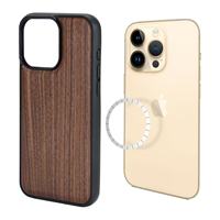 Coque de téléphone antichoc magnétique en bambou de qualité supérieure, vente en gros, pour iPhone 18 17 16 15 14 13 12 Pro Max