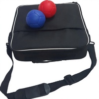 Juego de Bolas de Boccia para Deporte Paralímpico, 13 Bolas (6 Rojas, 6 Azules, 1 Blanca), PU Suave Mediano, 270 mm, Bolsa de Transporte, Marca LVI