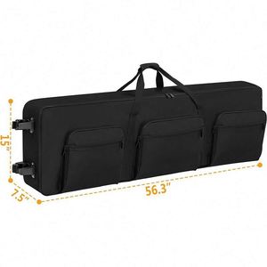 Housse souple personnalisable pour orgue électronique 61 touches, fabriquée en nylon Oxford, certifiée BSCI, pour clavier de piano électrique 61 touches - Product Image 3