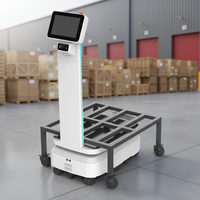 Robot AGV de type élévateur L150, capacité de levage de 150 kg, levage de 5 cm, navigation autonome, charge automatique, contrôlé par application, pour le transfert de marchandises en entrepôt et en usine