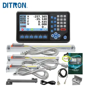 Ditron màn hình LCD lớn DRO 3 trục cao kỹ thuật số kính tuyến tính quy mô quang học Grating Cai Trị Sino 2 trục DRO readouts kỹ thuật số