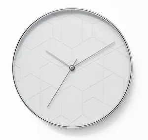 12 Inch Unieke Creativiteit Decoratieve Plastic 3D Dial Pure Witte Nieuwigheid Wandklok Stille Custom Minimalistische Klokken