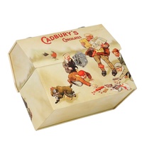 Boîte à lunch en métal de style vintage imprimée sur mesure avec poignée et fermoir, en fer blanc de qualité alimentaire, recyclable, pour le stockage de chocolats, de collations et de bonbons