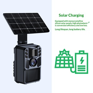 Cámara de Caza Solar 4K con Visión Nocturna, Monitoreo y Rastreo de Animales Salvajes, Carga Solar de Alta Definición, Panel de Silicio Monocristalino - Product Image 1