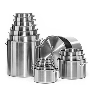 Olla grande para cocinar en restaurante comercial, olla para sopa de 100L, utensilios de cocina de acero inoxidable de alta resistencia, ollas grandes de inducción - Product Image 3