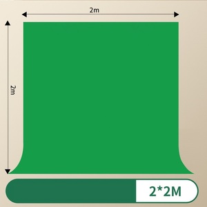 <span class=keywords><strong>Fond</strong></span> de photographie en tissu <span class=keywords><strong>uni</strong></span> 2*2m * 3m, écran vert sans deux supports et une tige télescopique (trépied non inclus) - Product Image 6